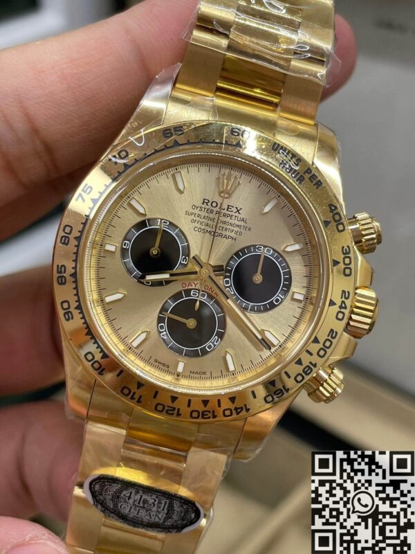Clean Factory Replicas Rolex Daytona M126508 Golden Color
