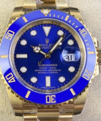Fake Rolex Submariner Clean M116618LB-0003 Blue Dial