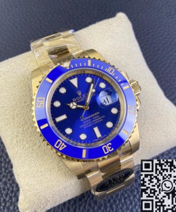 Fake Rolex Submariner Clean M116618LB-0003 Blue Dial