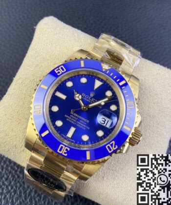 Fake Rolex Submariner Clean M116618LB-0003 Blue Dial