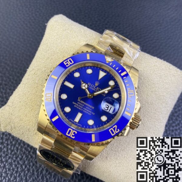 Fake Rolex Submariner Clean M116618LB-0003 Blue Dial