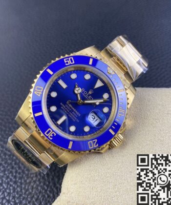 Fake Rolex Submariner Clean M116618LB-0003 Blue Dial