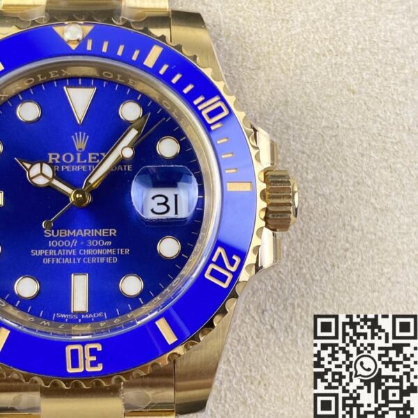 Fake Rolex Submariner Clean M116618LB-0003 Blue Dial