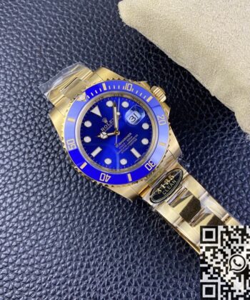 Fake Rolex Submariner Clean M116618LB-0003 Blue Dial