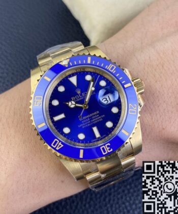 Fake Rolex Submariner Clean M116618LB-0003 Blue Dial
