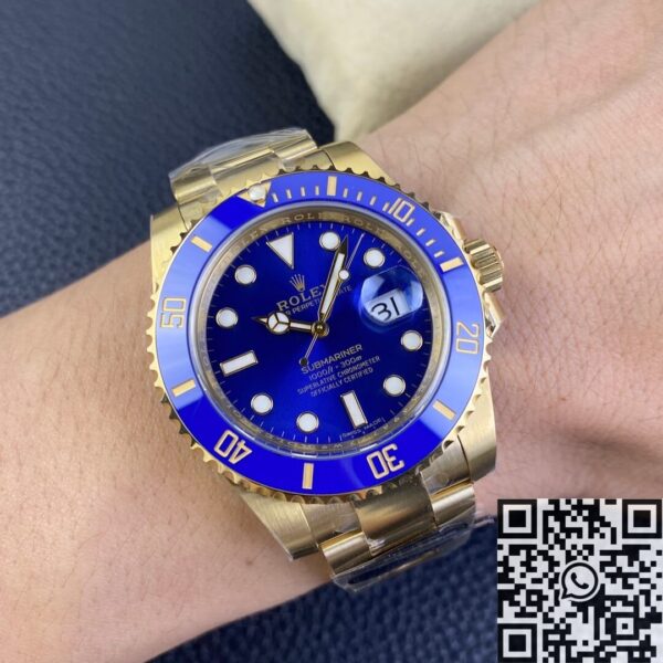 Fake Rolex Submariner Clean M116618LB-0003 Blue Dial