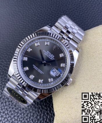 Clean Factory Fake Datejust Rolex M126334-0006 Grey Dial 41mm