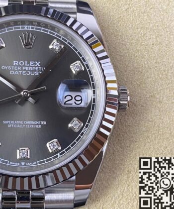 Clean Factory Fake Datejust Rolex M126334-0006 Grey Dial 41mm