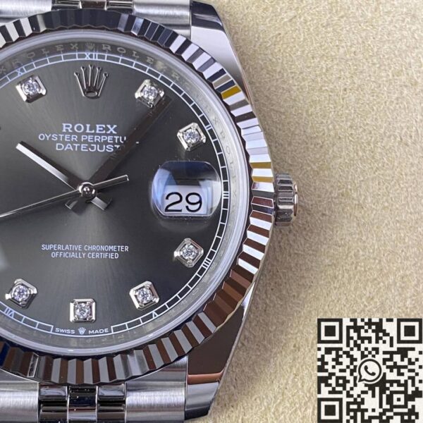 Clean Factory Fake Datejust Rolex M126334-0006 Grey Dial 41mm