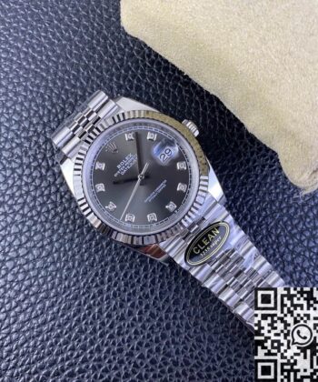 Clean Factory Fake Datejust Rolex M126334-0006 Grey Dial 41mm