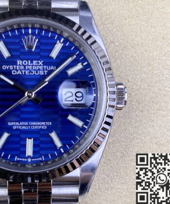 Rolex Fake Datejust M126234-0049 Blue Dial 36mm Clean Factory
