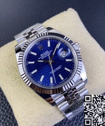 Rolex Datejust Blue Motif 41​ Clean Factory M126334-0032 Bright