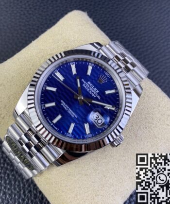 Rolex Datejust Blue Motif 41​ Clean Factory M126334-0032 Bright