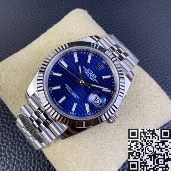Rolex Datejust Blue Motif 41​ Clean Factory M126334-0032 Bright