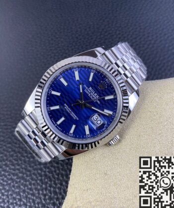 Rolex Datejust Blue Motif 41​ Clean Factory M126334-0032 Bright