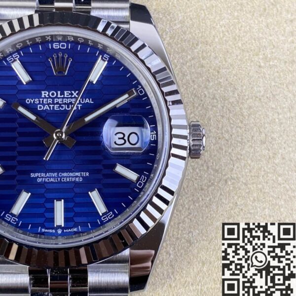 Rolex Datejust Blue Motif 41​ Clean Factory M126334-0032 Bright