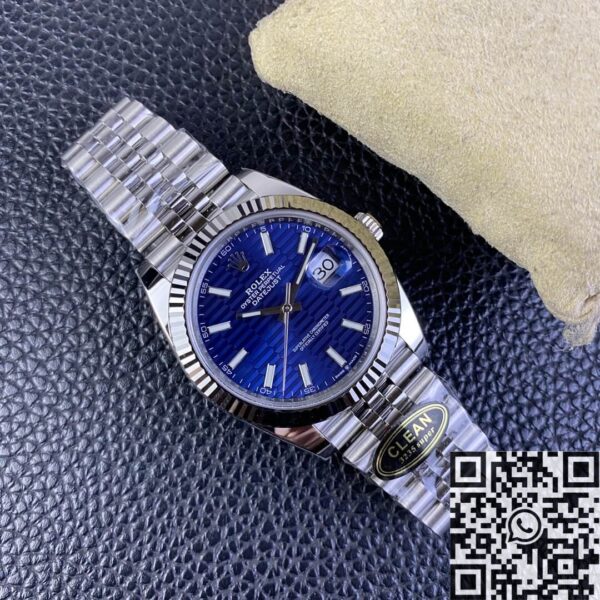 Rolex Datejust Blue Motif 41​ Clean Factory M126334-0032 Bright