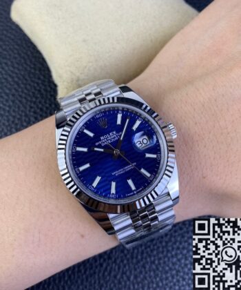 Rolex Datejust Blue Motif 41​ Clean Factory M126334-0032 Bright
