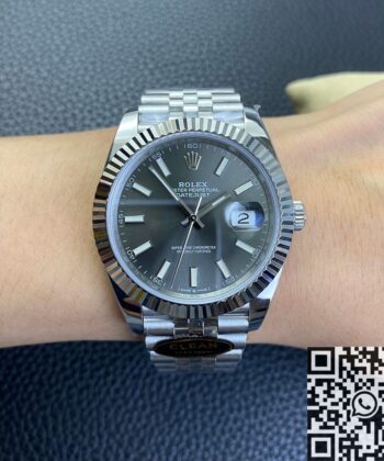 Rolex Clone Clean Factory Datejust M126334-0014 Grey Dial
