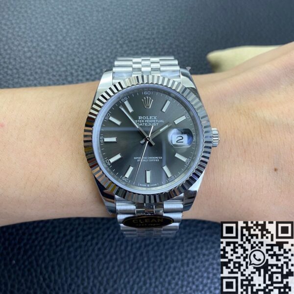 Rolex Clone Clean Factory Datejust M126334-0014 Grey Dial