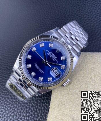 Clean-Factory.US Rolex Datejust M126234-0037 Blue Diamond