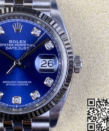 Clean-Factory.US Rolex Datejust M126234-0037 Blue Diamond