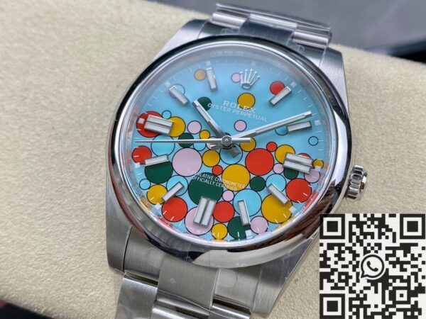 Oyster Perpetual Replica Rolex M124300-0008 Turquoise Blue Dial