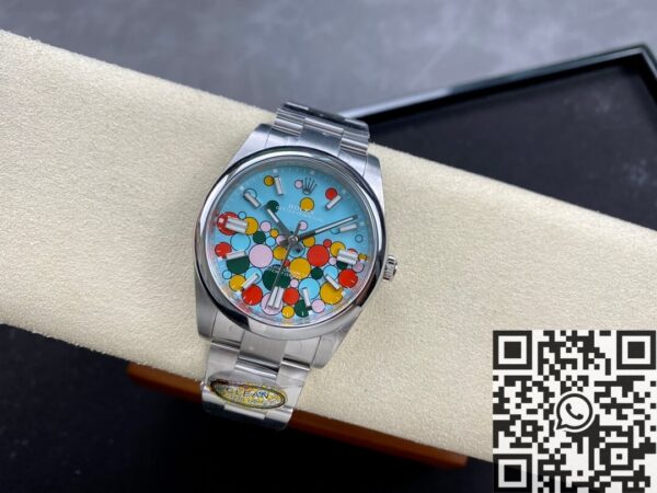 Oyster Perpetual Replica Rolex M124300-0008 Turquoise Blue Dial