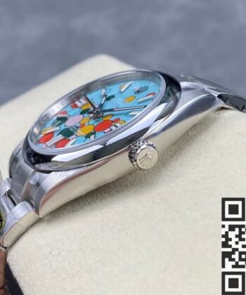 Oyster Perpetual Replica Rolex M124300-0008 Turquoise Blue Dial