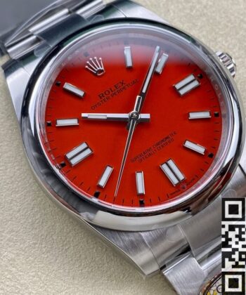 Rolex Oyster Perpetual 41 M124300-0007 Coral Red Dial