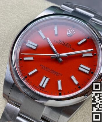 Rolex Oyster Perpetual 41 M124300-0007 Coral Red Dial