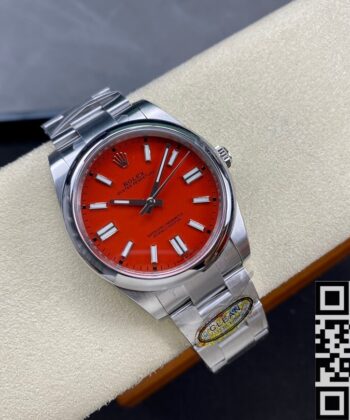 Rolex Oyster Perpetual 41 M124300-0007 Coral Red Dial