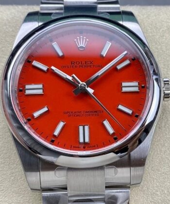 Rolex Oyster Perpetual 41 M124300-0007 Coral Red Dial