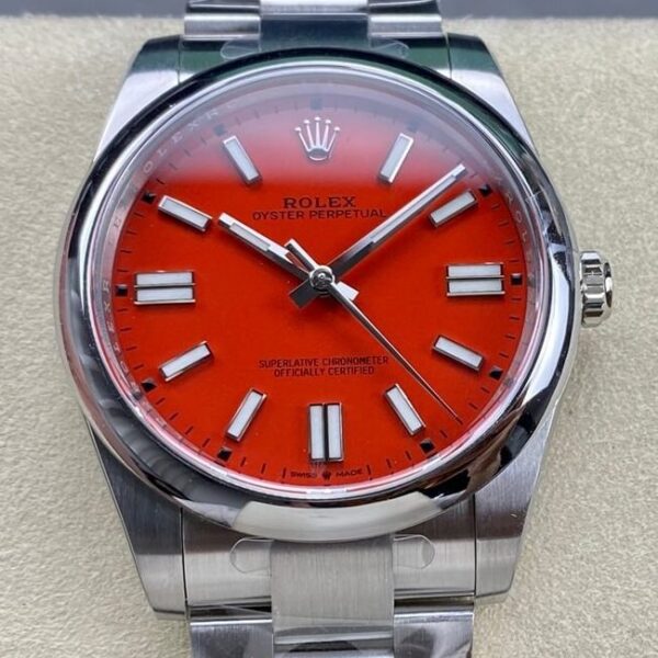 Rolex Oyster Perpetual 41 M124300-0007 Coral Red Dial
