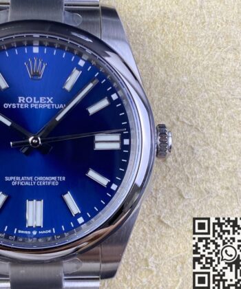 Oyster Perpetual Men’s Watches Rolex M124300-0003 Bright Blue