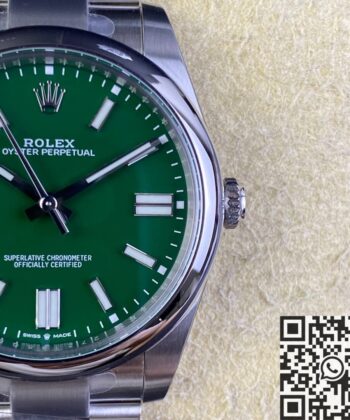 Vintage Rolex Oyster Perpetual M124300-0005 Green Dial