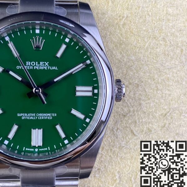 Vintage Rolex Oyster Perpetual M124300-0005 Green Dial