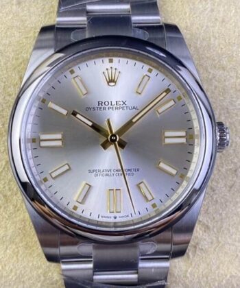 Oyster Perpetual Clean Factory Rolex M124300-0001 Silver Dial
