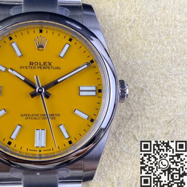 Clean Replica Oyster Perpetual Rolex M124300-0004 Yellow Dial