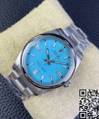 Fake Oyster Perpetual Rolex M126000-0006 Tiffany Blue