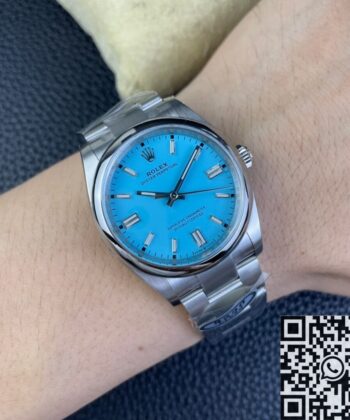 Fake Oyster Perpetual Rolex M126000-0006 Tiffany Blue