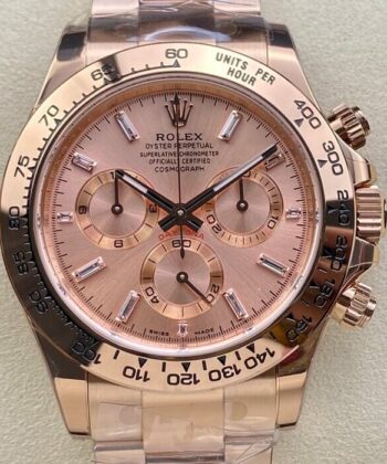 Rolex Daytona Watches M116505-0017 Rose Gold Dial BT Factory