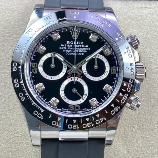Rolex Daytona Fake Watches M116519LN-0025 Black Panda Plate