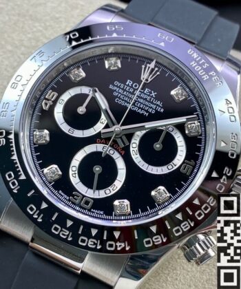 Rolex Daytona Fake Watches M116519LN-0025 Black Panda Plate