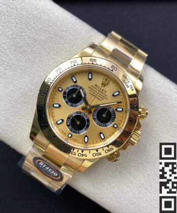 BT Factory Fake Daytona Rolex M116508-0014 Gold Watches