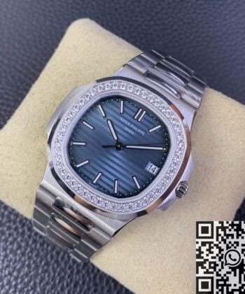 3K Nautilus Watch Replica Patek Philippe 5711 Blue Diamond Dial