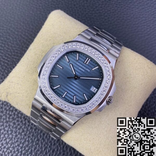 3K Nautilus Watch Replica Patek Philippe 5711 Blue Diamond Dial