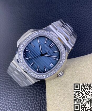 3K Nautilus Watch Replica Patek Philippe 5711 Blue Diamond Dial