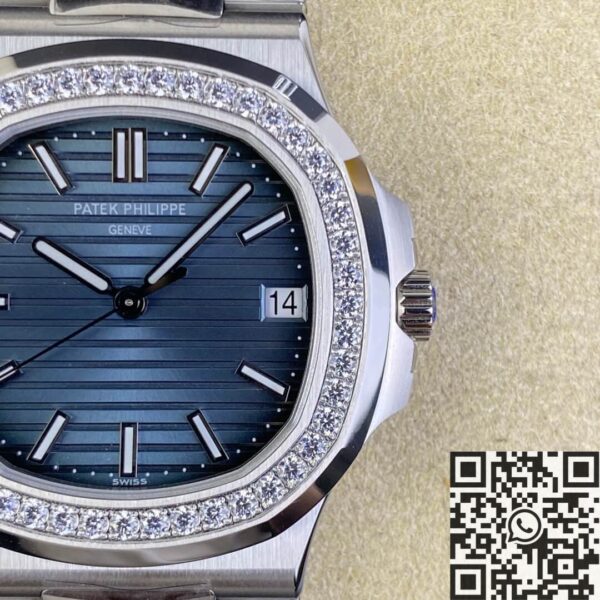 3K Nautilus Watch Replica Patek Philippe 5711 Blue Diamond Dial