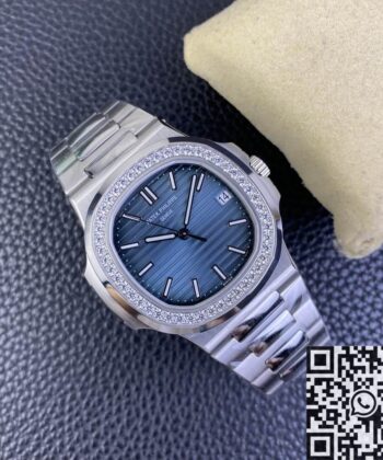 3K Nautilus Watch Replica Patek Philippe 5711 Blue Diamond Dial